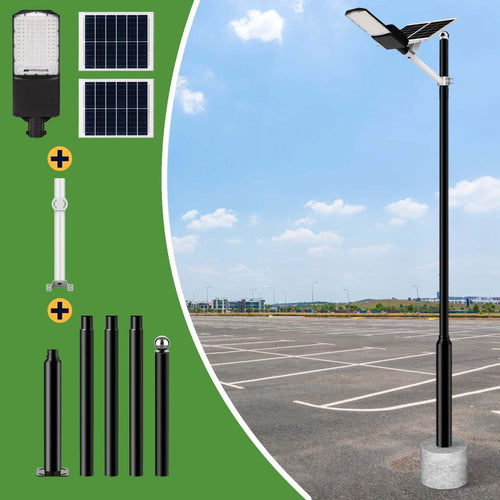 1400W solar street light with pole -30,000lumens